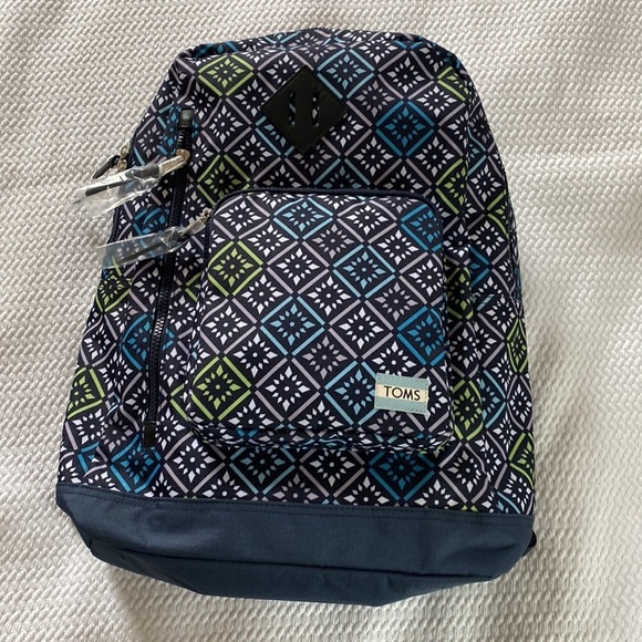 Toms bag nwt navy multi tile backpack - Picture 2 of 11